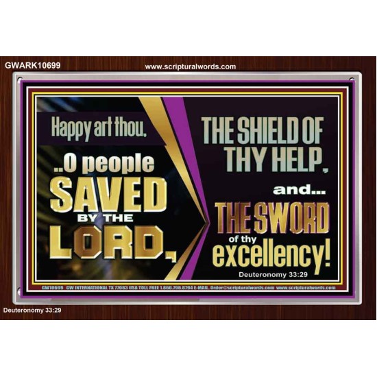 O PEOPLE SAVED BY THE LORD  Children Room Wall Acrylic Frame  GWARK10699  