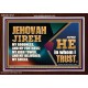 JEHOVAH JIREH OUR GOODNESS FORTRESS HIGH TOWER DELIVERER AND SHIELD  Scriptural Acrylic Frame Signs  GWARK10747  