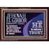 JEHOVAH EL GIBBOR MIGHTY GOD OUR GOODNESS FORTRESS HIGH TOWER DELIVERER AND SHIELD  Encouraging Bible Verse Acrylic Frame  GWARK10751  "33X25"