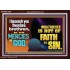 WHATSOEVER IS NOT OF FAITH IS SIN  Contemporary Christian Paintings Acrylic Frame  GWARK10793  "33X25"