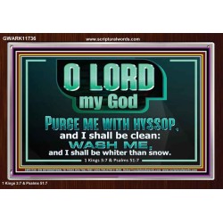 PURGE ME WITH HYSSOP AND I SHALL BE CLEAN  Biblical Art Acrylic Frame  GWARK11736  "33X25"