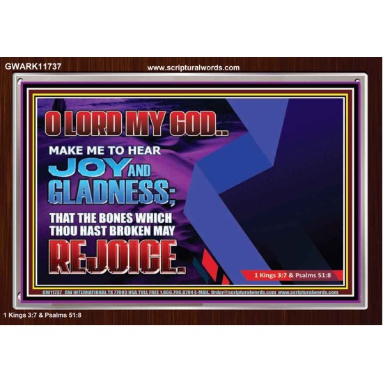 MAKE ME TO HEAR JOY AND GLADNESS  Bible Verse Acrylic Frame  GWARK11737  