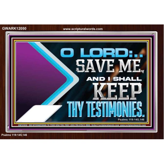 SAVE ME AND I SHALL KEEP THY TESTIMONIES  Wall Décor Acrylic Frame  GWARK12050  