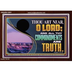 ALL THY COMMANDMENTS ARE TRUTH  Scripture Art Acrylic Frame  GWARK12051  "33X25"