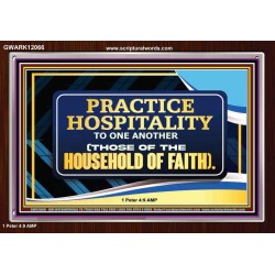 PRACTICE HOSPITALITY TO ONE ANOTHER  Religious Art Picture  GWARK12066  "33X25"