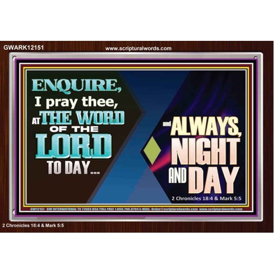 THE WORD OF THE LORD TO DAY  New Wall Décor  GWARK12151  