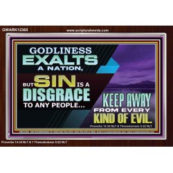 SIN IS A DISGRACE TO ANY PEOPLE KEEP AWAY FROM EVERY KIND OF EVIL  Church Picture  GWARK12365  