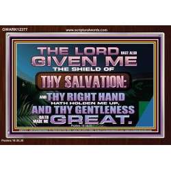 THY RIGHT HAND HATH HOLDEN ME UP  Ultimate Inspirational Wall Art Acrylic Frame  GWARK12377  "33X25"