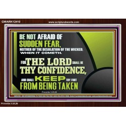 THE LORD SHALL BE THY CONFIDENCE  Unique Scriptural Acrylic Frame  GWARK12410  "33X25"