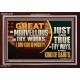 JUST AND TRUE ARE THY WAYS THOU KING OF SAINTS  Christian Acrylic Frame Art  GWARK12700  