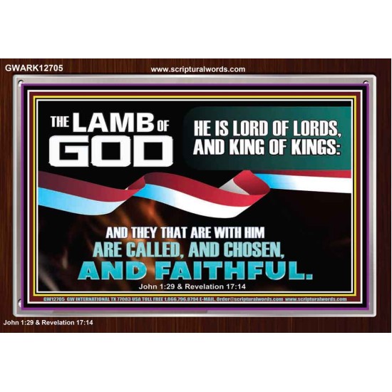 THE LAMB OF GOD LORD OF LORD AND KING OF KINGS  Scriptural Verse Acrylic Frame   GWARK12705  