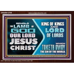 THE LAMB OF GOD OUR LORD JESUS CHRIST  Acrylic Frame Scripture   GWARK12706  "33X25"