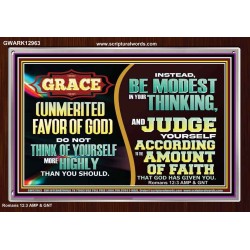 GRACE UNMERITED FAVOR OF GOD  Bible Scriptures on Love Acrylic Frame  GWARK12963  "33X25"