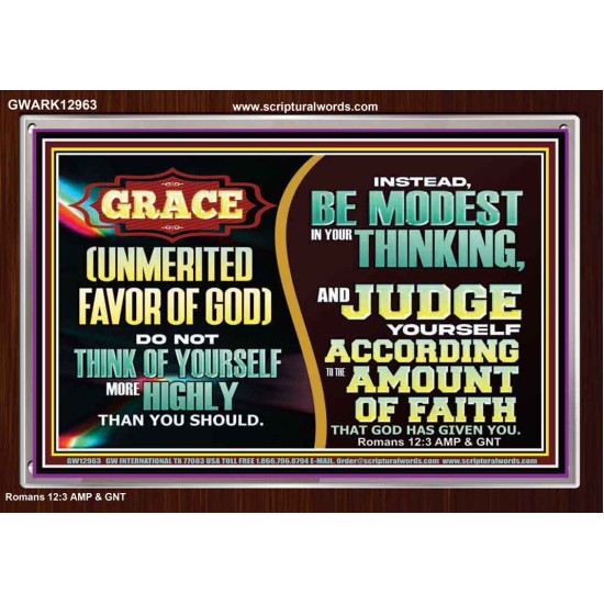 GRACE UNMERITED FAVOR OF GOD  Bible Scriptures on Love Acrylic Frame  GWARK12963  