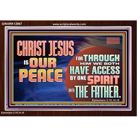 CHRIST JESUS IS OUR PEACE  Christian Paintings Acrylic Frame  GWARK12967  