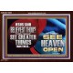 BELIEVEST THOU THOU SHALL SEE GREATER THINGS HEAVEN OPEN  Unique Scriptural Acrylic Frame  GWARK12994  