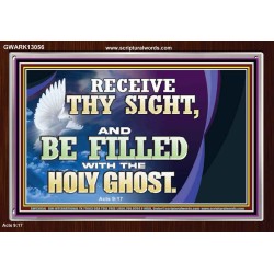 RECEIVE THY SIGHT AND BE FILLED WITH THE HOLY GHOST  Sanctuary Wall Acrylic Frame  GWARK13056  "33X25"