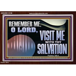 VISIT ME O LORD WITH THY SALVATION  Glass Acrylic Frame Scripture Art  GWARK13136  "33X25"