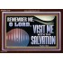 VISIT ME O LORD WITH THY SALVATION  Glass Acrylic Frame Scripture Art  GWARK13136  "33X25"