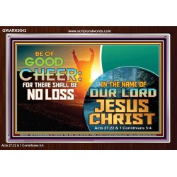 THERE SHALL BE NO LOSS  Righteous Living Christian Acrylic Frame  GWARK9543  "33X25"