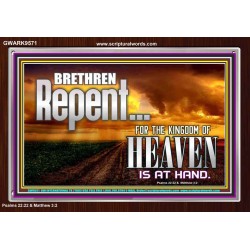 THE KINGDOM OF HEAVEN IS AT HAND  Children Room Acrylic Frame  GWARK9571  "33X25"