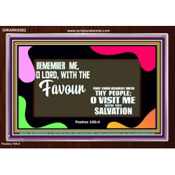 REMEMBER ME O GOD WITH THY FAVOUR AND SALVATION  Ultimate Inspirational Wall Art Acrylic Frame  GWARK9582  "33X25"