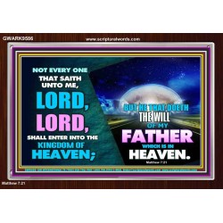 DOING THE WILL OF GOD ONE OF THE KEY TO KINGDOM OF HEAVEN  Righteous Living Christian Acrylic Frame  GWARK9586  "33X25"