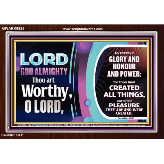 LORD GOD ALMIGHTY HOSANNA IN THE HIGHEST  Contemporary Christian Wall Art Acrylic Frame  GWARK9925  