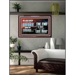 BRETHREN AWAKE OUT OF SLEEP THE END IS NEAR  Bible Verse Acrylic Frame Art  GWARK10336  "33X25"