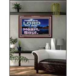 TURN UNTO THE LORD WITH ALL THINE HEART  Unique Scriptural Acrylic Frame  GWARK10372  "33X25"