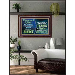 ETERNAL LIFE IS TO KNOW AND DWELL IN HIM CHRIST JESUS  Church Acrylic Frame  GWARK10395  "33X25"