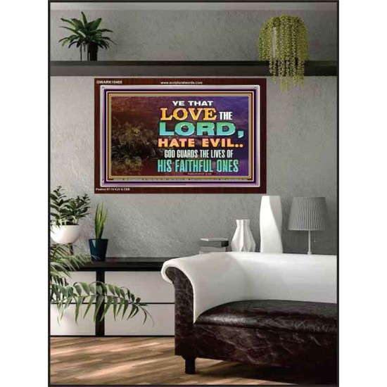 GOD GUARDS THE LIVES OF HIS FAITHFUL ONES  Children Room Wall Acrylic Frame  GWARK10405  