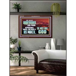 OPRRESSING THE POOR IS AGAINST THE WILL OF GOD  Large Scripture Wall Art  GWARK10429  "33X25"