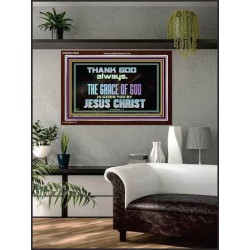 THANKING GOD ALWAYS OPENS GREATER DOOR  Scriptural Décor Acrylic Frame  GWARK10442  "33X25"