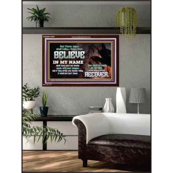 IN MY NAME SHALL THEY CAST OUT DEVILS  Christian Quotes Acrylic Frame  GWARK10460  "33X25"