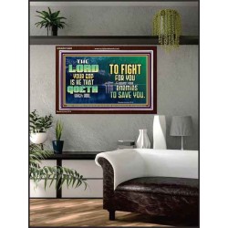 THE LORD IS WITH YOU TO SAVE YOU  Christian Wall Décor  GWARK10489  "33X25"