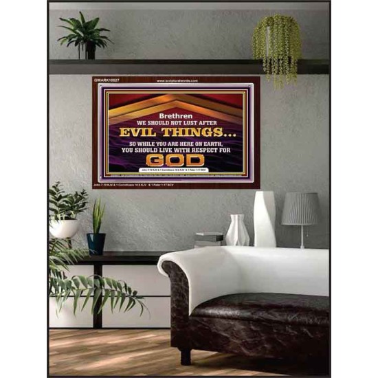 DO NOT LUST AFTER EVIL THINGS  Children Room Wall Acrylic Frame  GWARK10527  