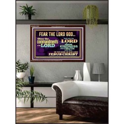 OBEY THE COMMANDMENT OF THE LORD  Contemporary Christian Wall Art Acrylic Frame  GWARK10539  "33X25"