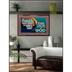 FAITH COMES BY HEARING THE WORD OF CHRIST  Christian Quote Acrylic Frame  GWARK10558  "33X25"