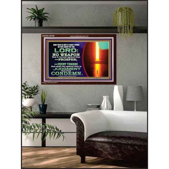 CONDEMN EVERY TONGUE THAT RISES AGAINST YOU IN JUDGEMENT  Custom Inspiration Scriptural Art Acrylic Frame  GWARK10616B  