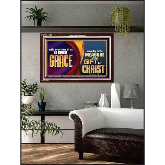 A GIVEN GRACE ACCORDING TO THE MEASURE OF THE GIFT OF CHRIST  Children Room Wall Acrylic Frame  GWARK10669  