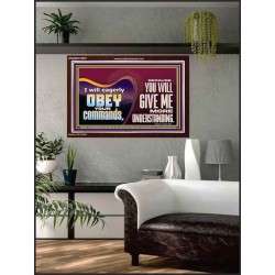 EAGERLY OBEY COMMANDMENT OF THE LORD  Unique Power Bible Acrylic Frame  GWARK10691  "33X25"