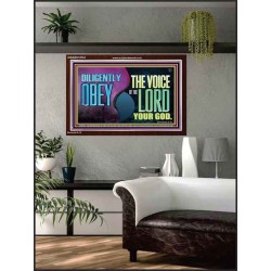 DILIGENTLY OBEY THE VOICE OF THE LORD OUR GOD  Bible Verse Art Prints  GWARK10724  "33X25"