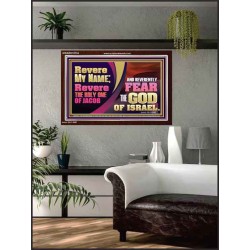 REVERE MY NAME AND REVERENTLY FEAR THE GOD OF ISRAEL  Scriptures Décor Wall Art  GWARK10734  "33X25"