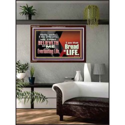 HE THAT BELIEVETH ON ME HATH EVERLASTING LIFE  Contemporary Christian Wall Art  GWARK10758  "33X25"