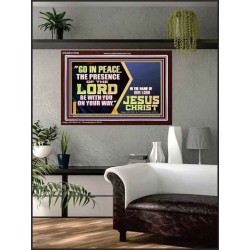 GO IN PEACE THE PRESENCE OF THE LORD BE WITH YOU ON YOUR WAY  Scripture Art Prints Acrylic Frame  GWARK10769  "33X25"