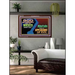 GOD IS ANGRY WITH THE WICKED EVERY DAY  Biblical Paintings Acrylic Frame  GWARK10790  "33X25"