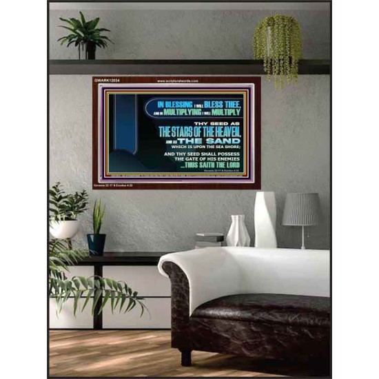 IN BLESSING I WILL BLESS THEE  Sanctuary Wall Acrylic Frame  GWARK12034  