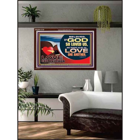 LOVE ONE ANOTHER  Custom Contemporary Christian Wall Art  GWARK12129  