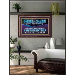 JEHOVAH EL SHADDAI MIGHTY TO SAVE  Unique Scriptural Acrylic Frame  GWARK12248  "33X25"